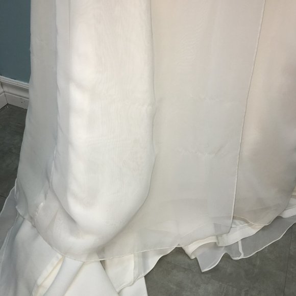 New Vintage Wedding Dress, Poet LONG SLEEVE Bell Aline Reg $3499 Size10 Rustic - Picture 12 of 15